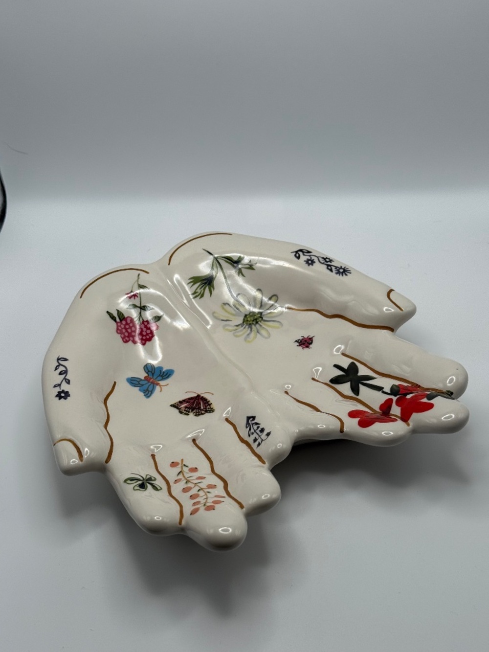 Anthropologie Nathalie Lété Ceramic Hand Trinket Jewelry Dish